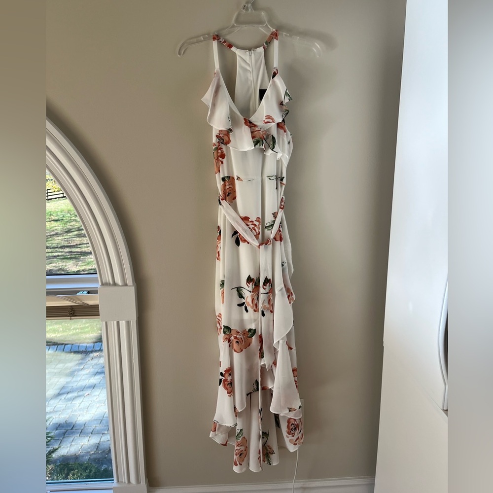Disney White and Pink Floral High Low Dress